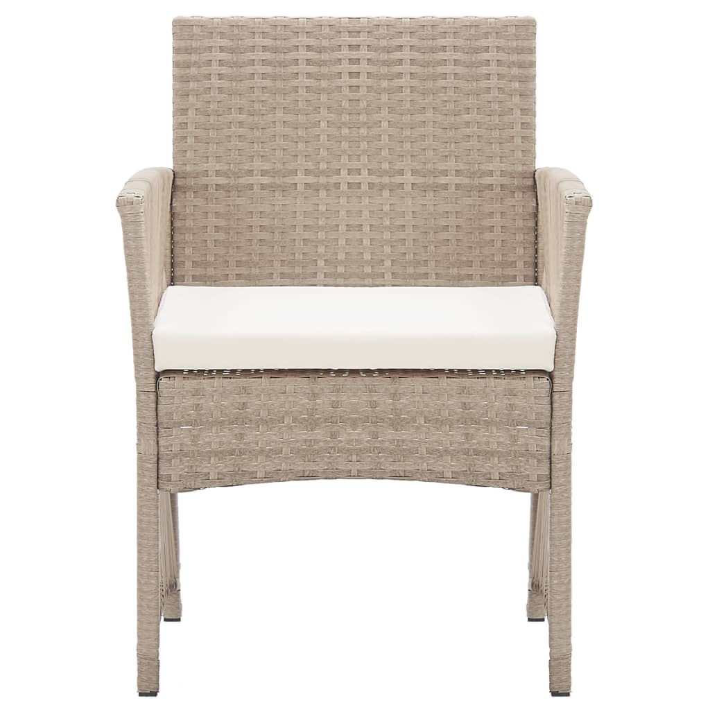 Poltrone da Giardino con Cuscini 2 pz Beige in Polyrattan - homemem39