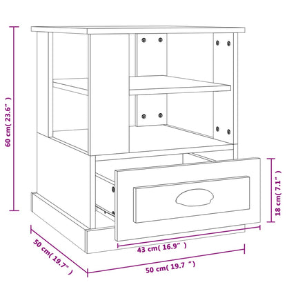 Tavolino Bianco 50x50x60 cm in Legno Multistrato