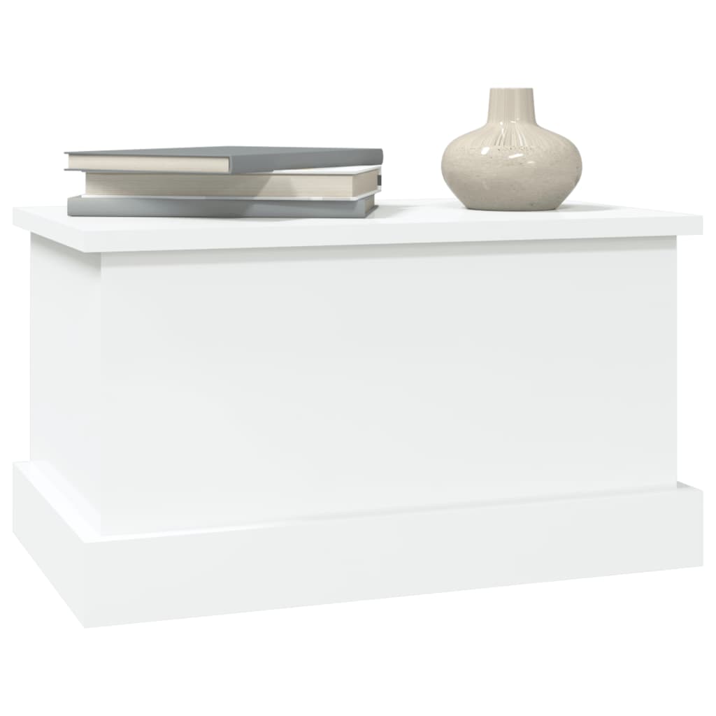 Contenitore Bianco Lucido 50x30x28 cm Legno Multistrato - homemem39