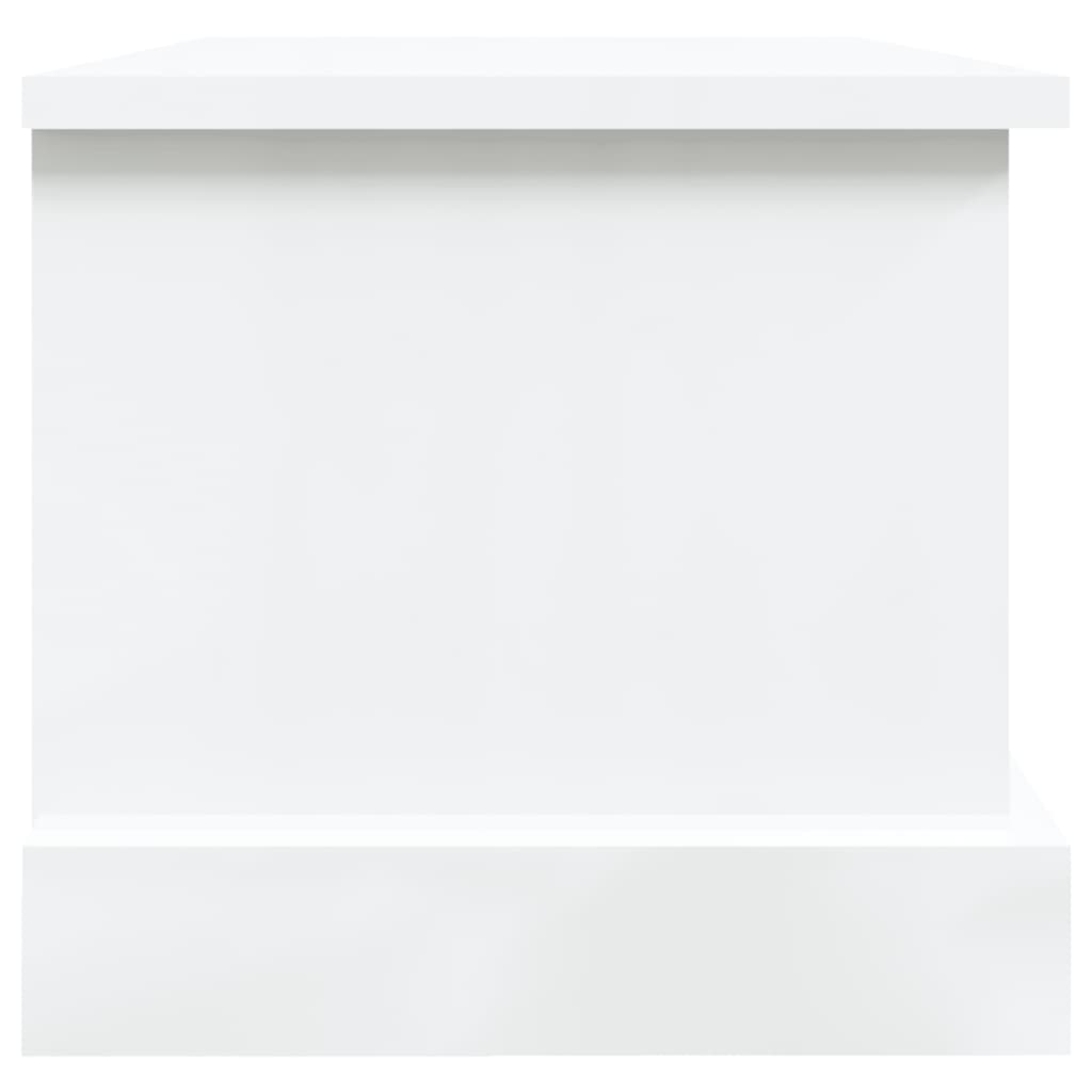 Contenitore Bianco Lucido 50x30x28 cm Legno Multistrato - homemem39