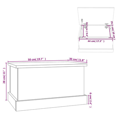 Contenitore Grigio Sonoma 50x30x28 cm Legno Multistrato - homemem39