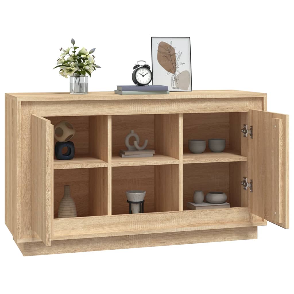 Credenza Rovere Sonoma 102x35x60 cm in Legno Multistrato - homemem39