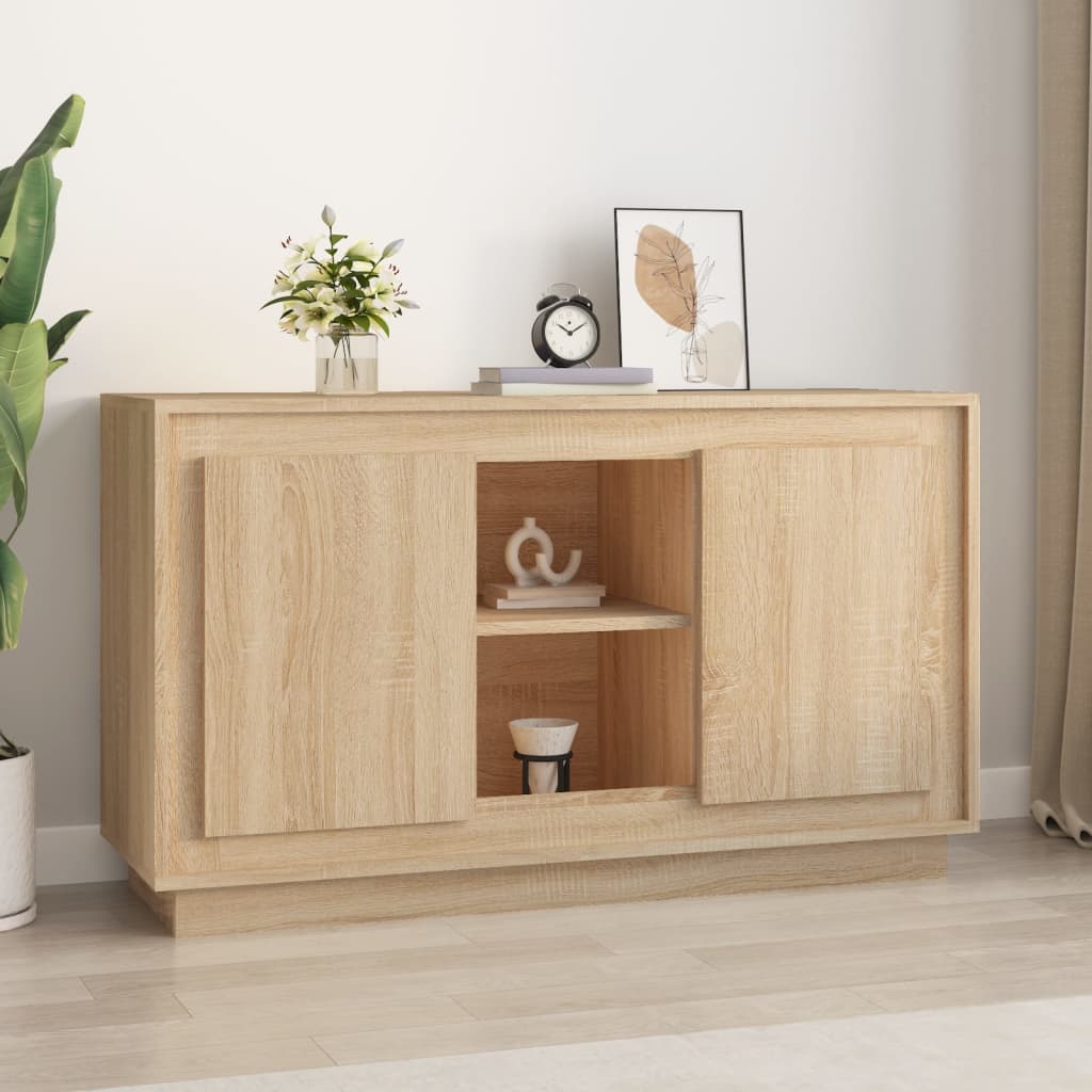 Credenza Rovere Sonoma 102x35x60 cm in Legno Multistrato - homemem39