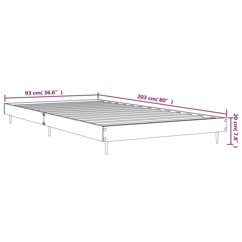 Giroletto Bianco 90x200 cm in Legno Multistrato - homemem39