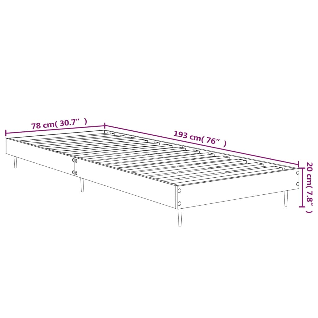 Giroletto Rovere Sonoma 75x190 cm in Legno Multistrato - homemem39