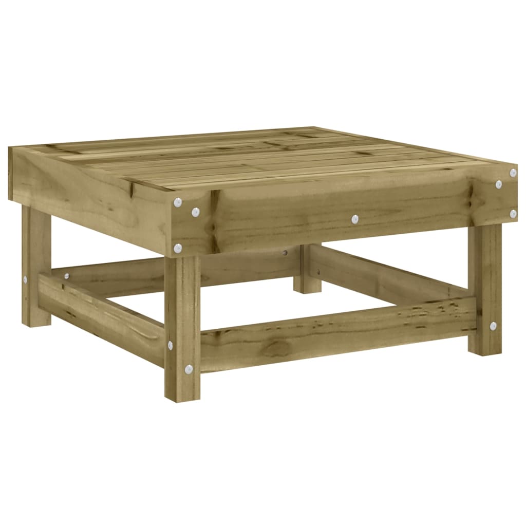 Poggiapiedi Giardino con Cuscini 2pz Legno Impregnato di Pino - homemem39