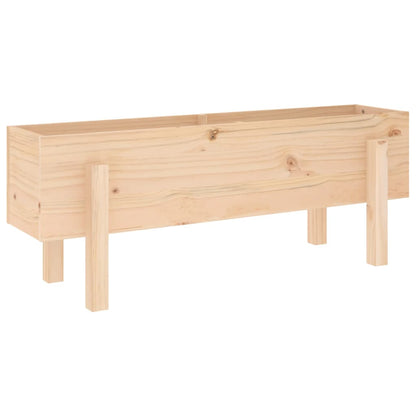 Fioriera Rialzata da Giardino 101x30x38 cm Legno Massello Pino