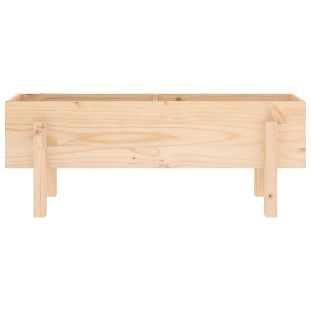 Fioriera Rialzata da Giardino 101x30x38 cm Legno Massello Pino