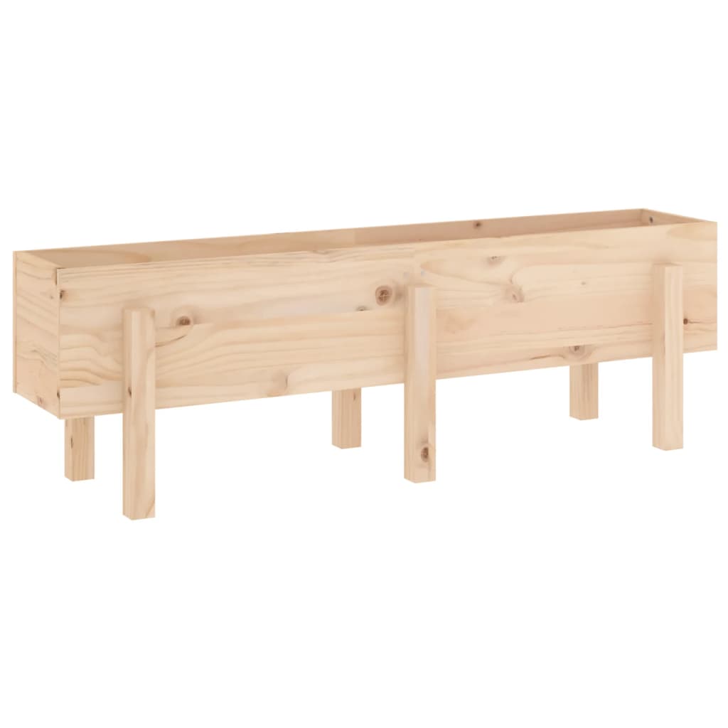 Fioriera Rialzata da Giardino 121x30x38 cm Legno Massello Pino