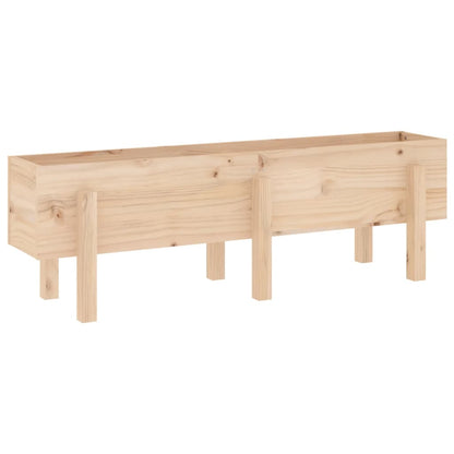 Fioriera Rialzata da Giardino 121x30x38 cm Legno Massello Pino