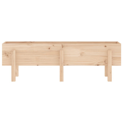 Fioriera Rialzata da Giardino 121x30x38 cm Legno Massello Pino - homemem39