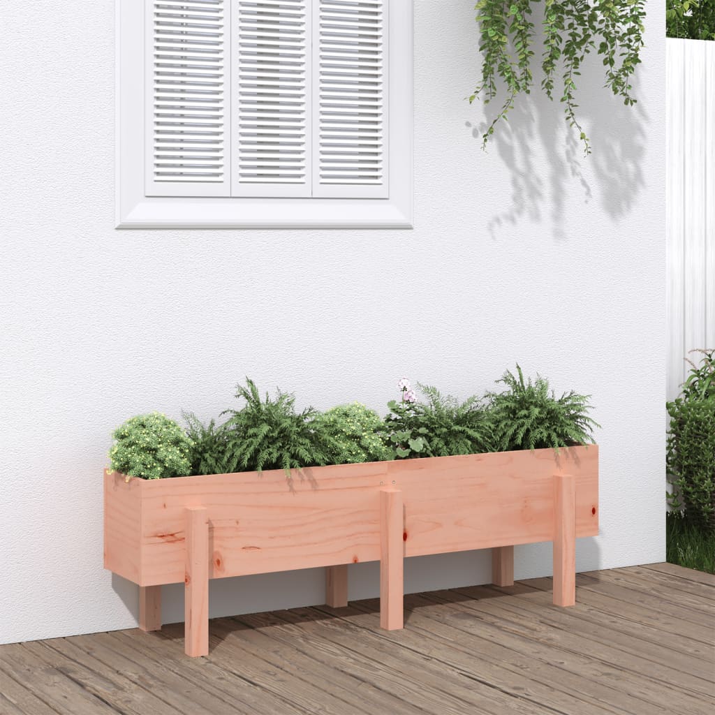 Fioriera Rialzata Giardino 121x30x38 cm Legno Massello Douglas - homemem39