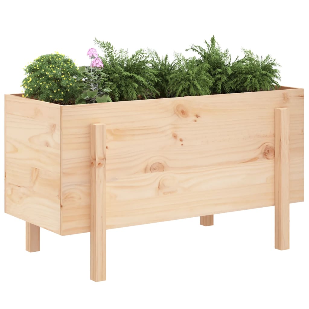 Fioriera Rialzata da Giardino 101x50x57 cm Legno Massello Pino - homemem39