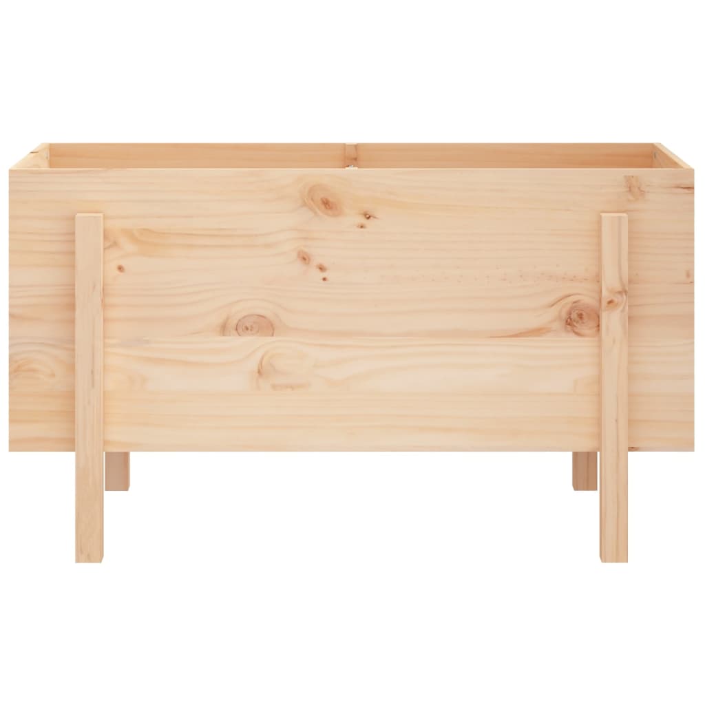 Fioriera Rialzata da Giardino 101x50x57 cm Legno Massello Pino