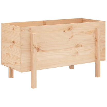 Fioriera Rialzata da Giardino 101x50x57 cm Legno Massello Pino