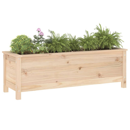 Fioriera Rialzata da Giardino 119,5x40x39cm Legno Massello Pino