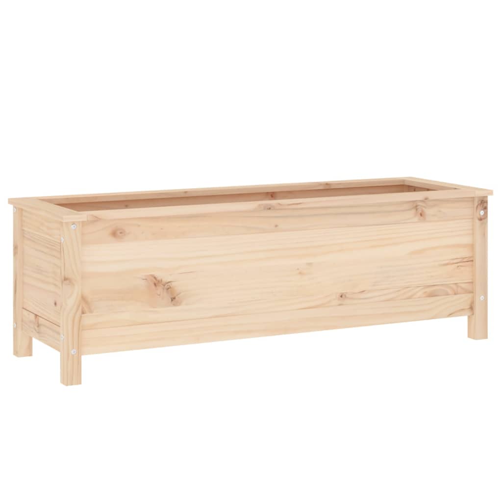 Fioriera Rialzata da Giardino 119,5x40x39cm Legno Massello Pino