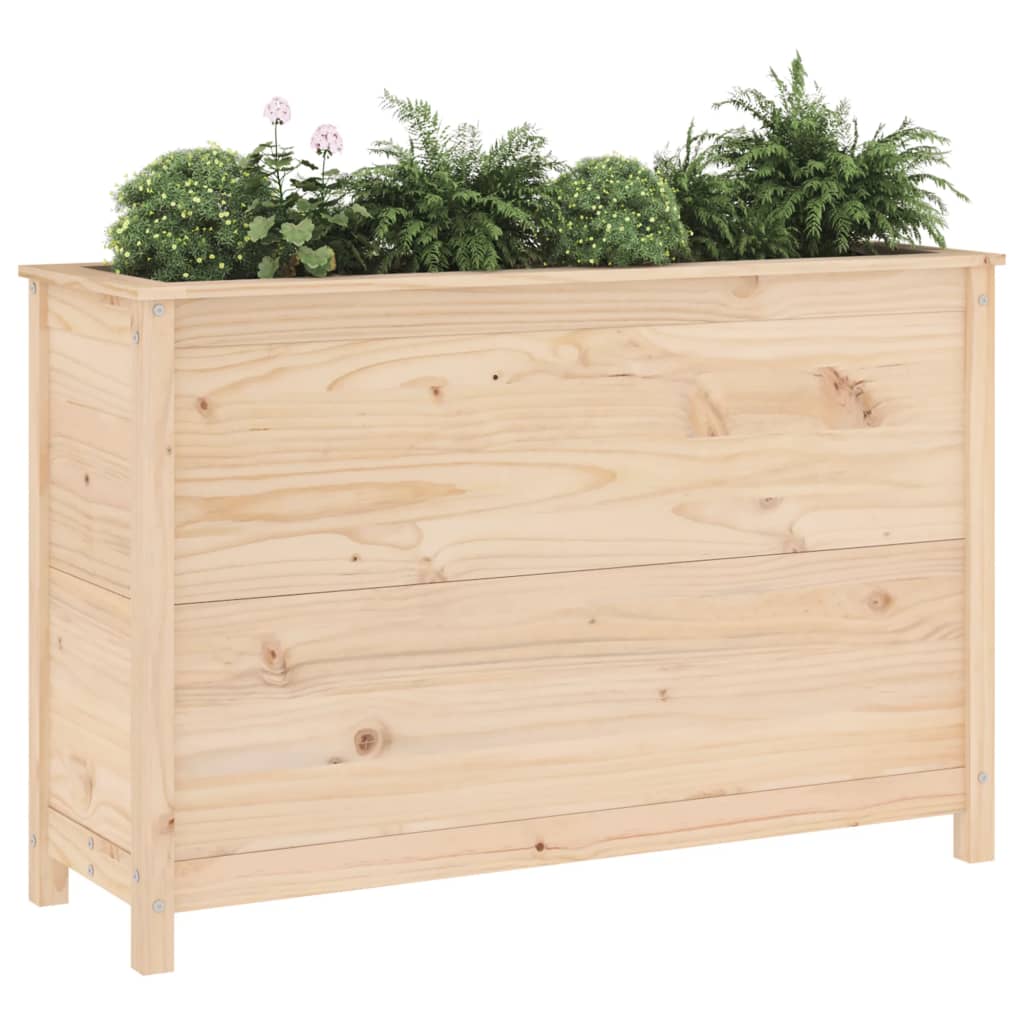 Fioriera Rialzata da Giardino 119,5x40x78cm Legno Massello Pino - homemem39