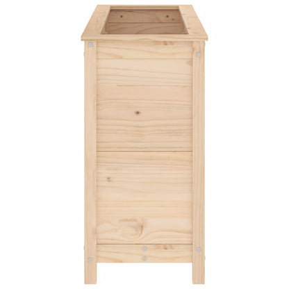 Fioriera Rialzata da Giardino 119,5x40x78cm Legno Massello Pino