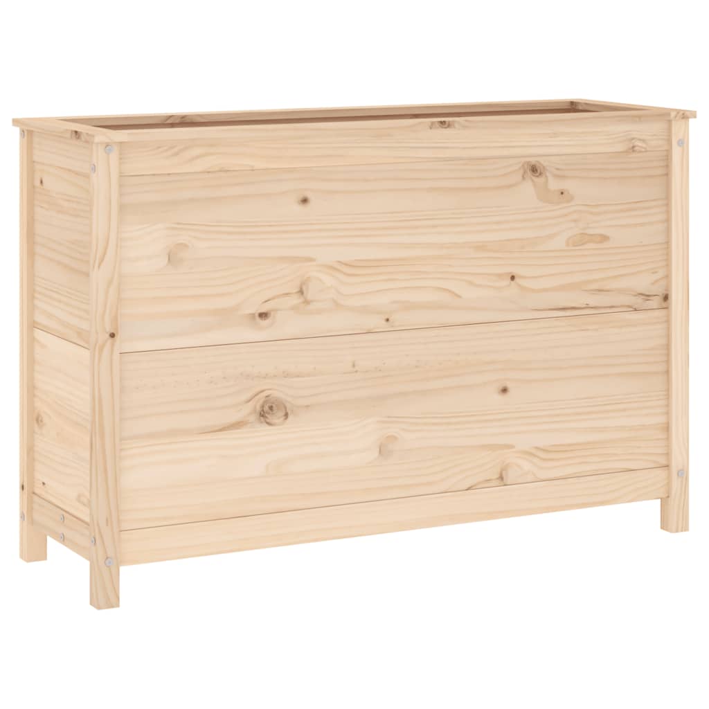 Fioriera Rialzata da Giardino 119,5x40x78cm Legno Massello Pino