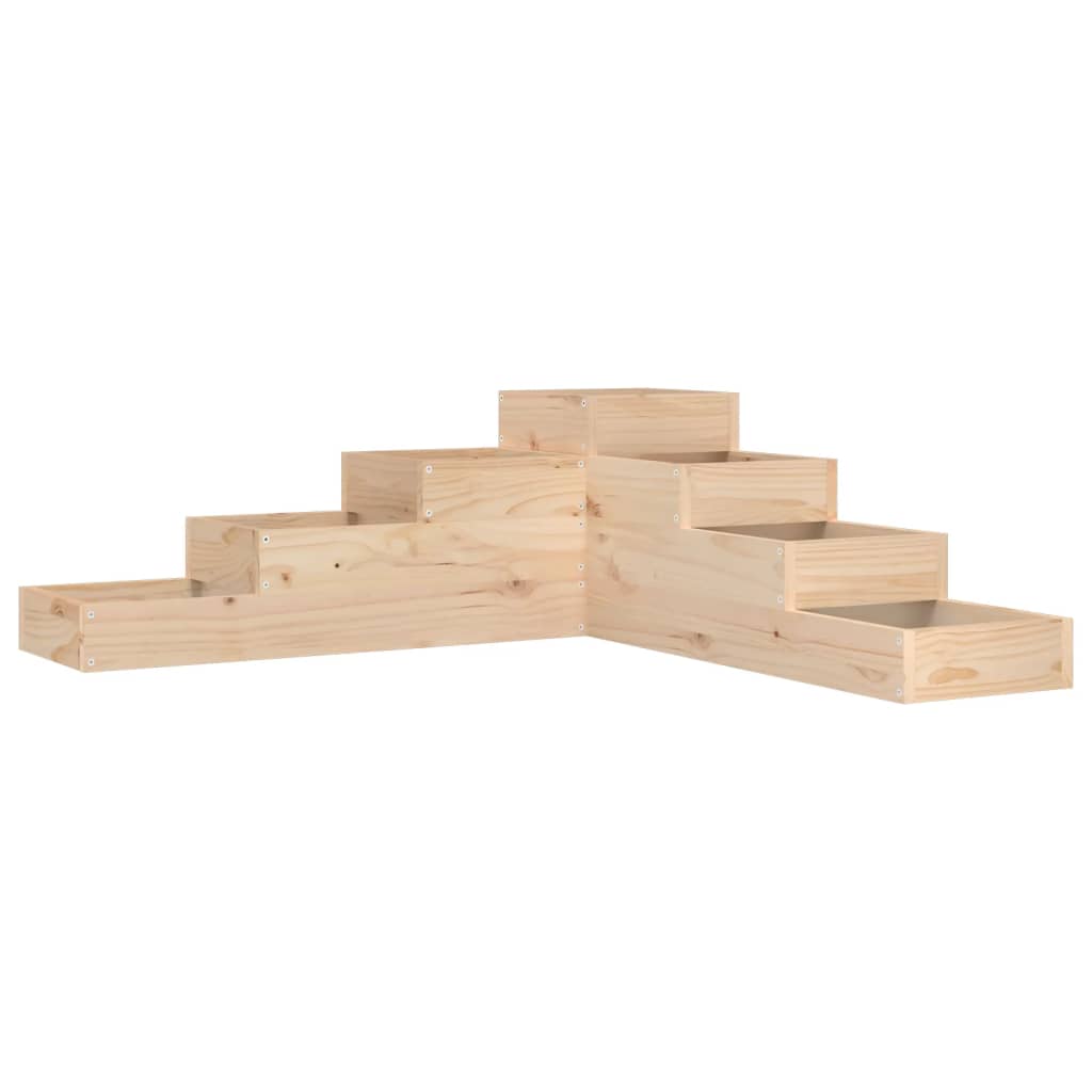 Fioriera Giardino 4 Ripiani 106x104,5x36cm Legno Massello Pino - homemem39