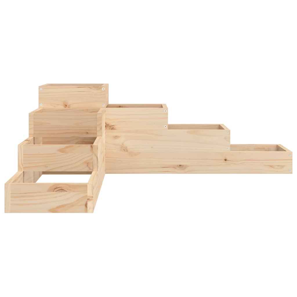 Fioriera Giardino 4 Ripiani 106x104,5x36cm Legno Massello Pino - homemem39