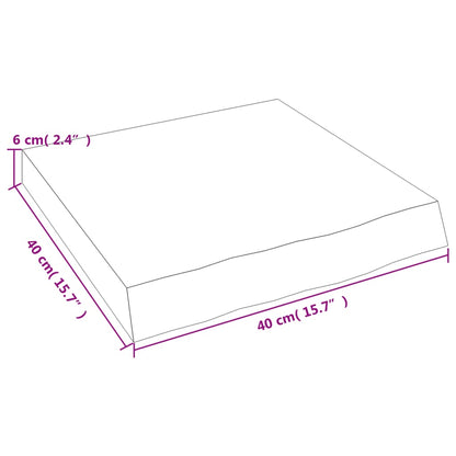 Ripiano a Parete 40x40x(2-6) cm Massello Rovere Non Trattato - homemem39