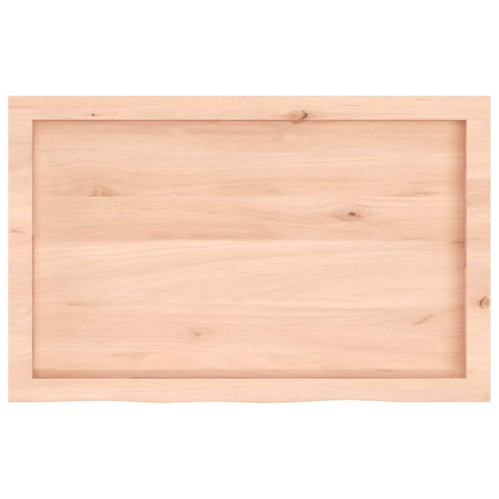 Ripiano a Parete 80x50x(2-4) cm Massello Rovere Non Trattato - homemem39