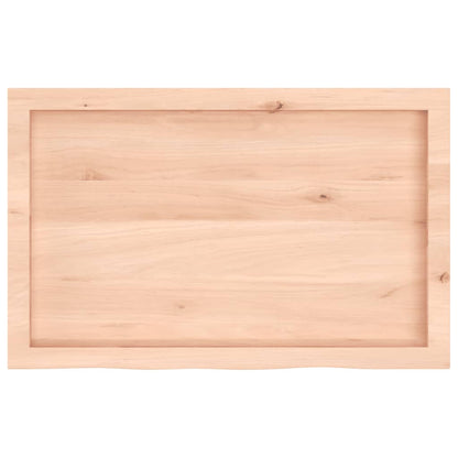 Ripiano a Parete 80x50x(2-4) cm Massello Rovere Non Trattato - homemem39