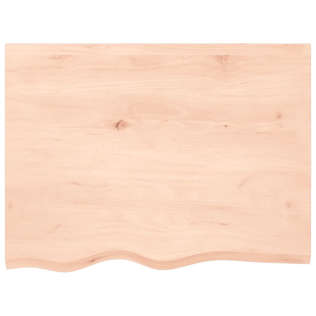 Ripiano a Parete 80x60x(2-4) cm Massello Rovere Non Trattato - homemem39