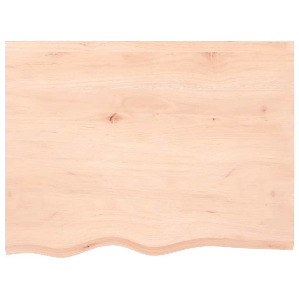 Ripiano a Parete 80x60x(2-6) cm Massello Rovere Non Trattato - homemem39