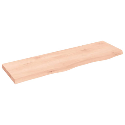 Ripiano a Parete 100x30x(2-4) cm Massello Rovere Non Trattato - homemem39