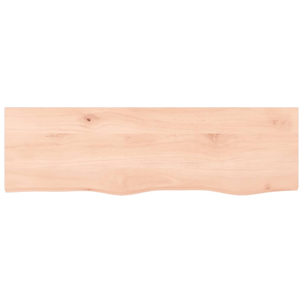 Ripiano a Parete 100x30x(2-6) cm Massello Rovere Non Trattato - homemem39