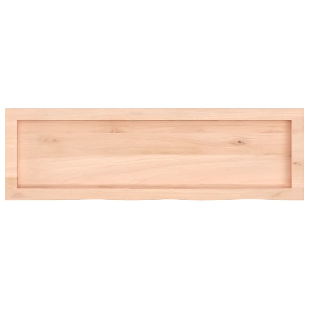 Ripiano a Parete 100x30x(2-6) cm Massello Rovere Non Trattato - homemem39