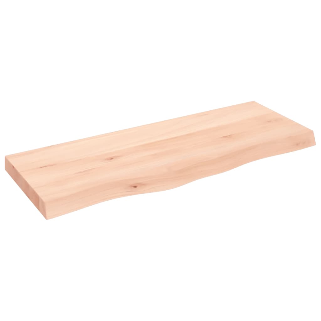 Ripiano a Parete 100x40x(2-6) cm Massello Rovere Non Trattato - homemem39