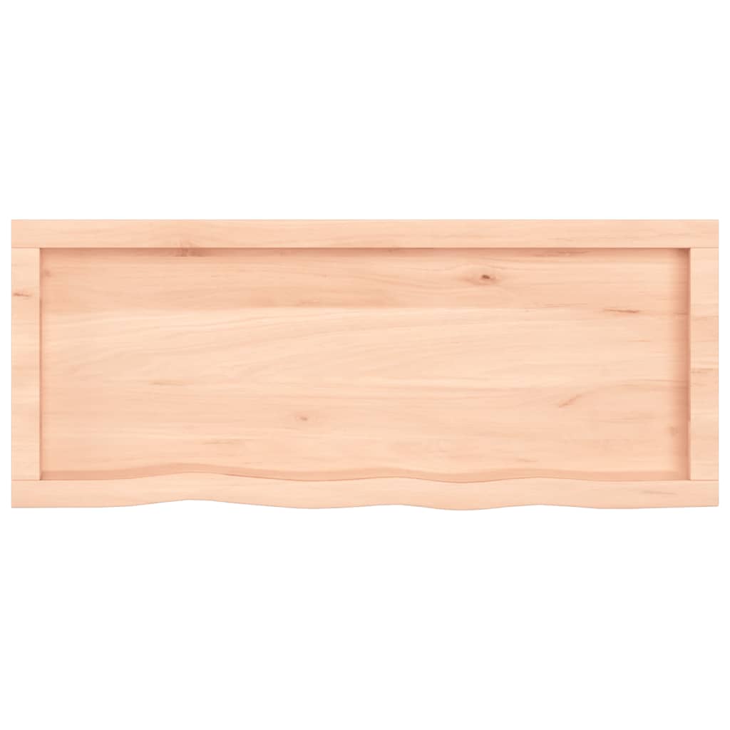 Ripiano a Parete 100x40x(2-6) cm Massello Rovere Non Trattato - homemem39