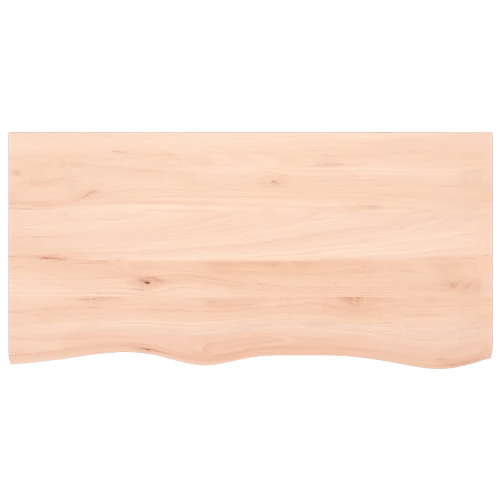 Ripiano a Parete 100x50x(2-4) cm Massello Rovere Non Trattato - homemem39