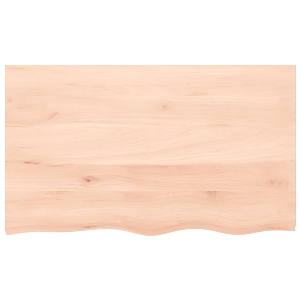 Ripiano a Parete 100x60x(2-4) cm Massello Rovere Non Trattato - homemem39