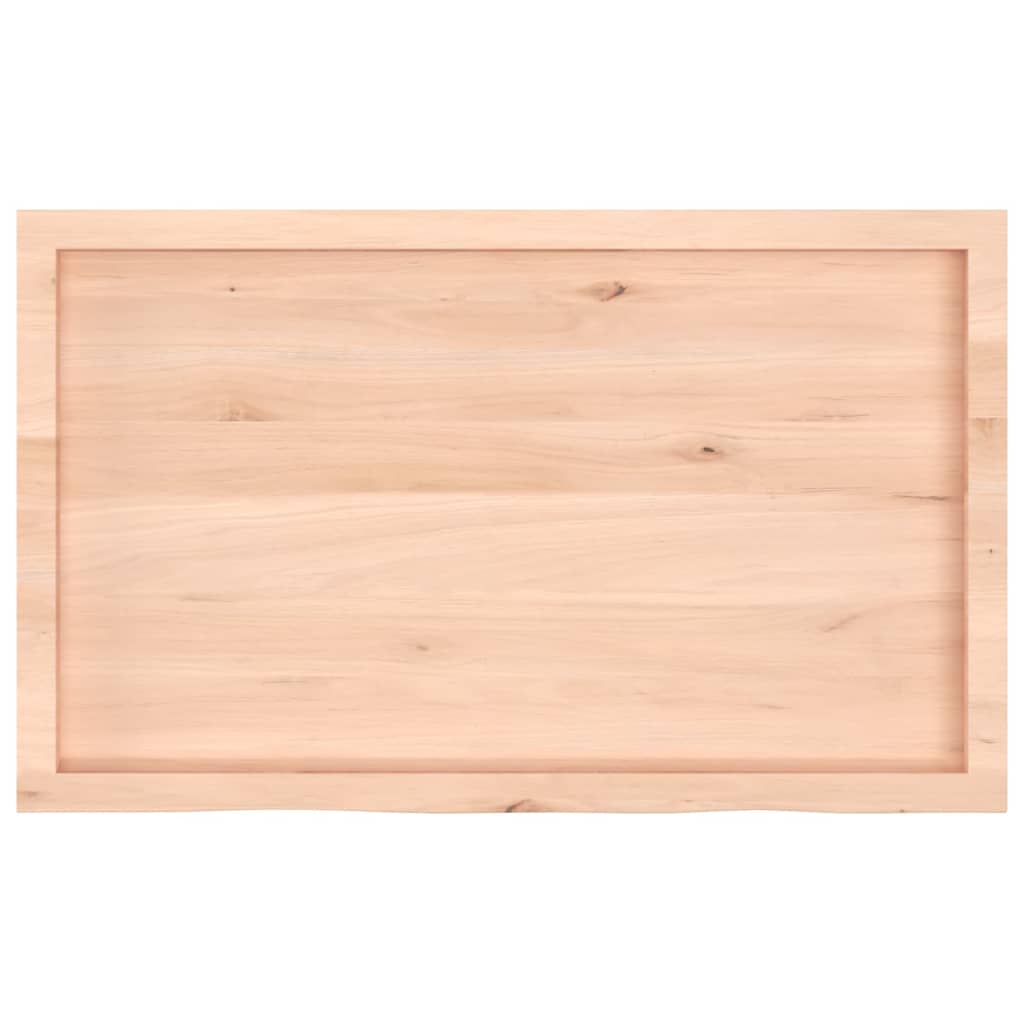 Ripiano a Parete 100x60x(2-6) cm Massello Rovere Non Trattato - homemem39