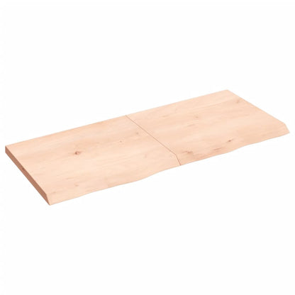 Ripiano a Parete 120x50x(2-4) cm Massello Rovere Non Trattato - homemem39