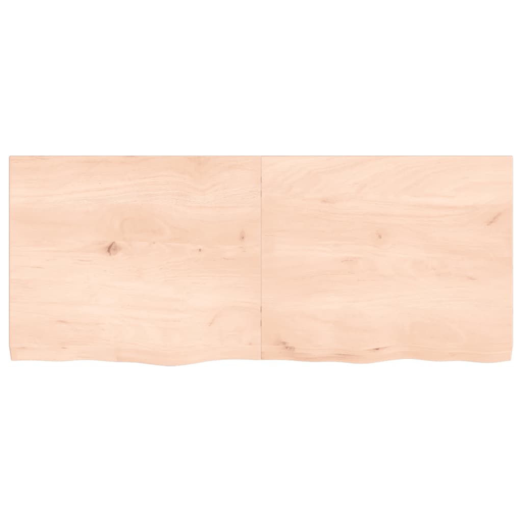 Ripiano a Parete 120x50x(2-4) cm Massello Rovere Non Trattato - homemem39