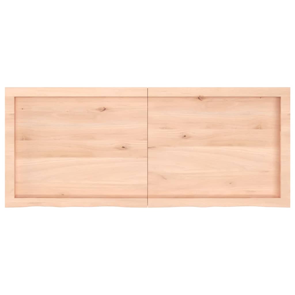 Ripiano a Parete 120x50x(2-4) cm Massello Rovere Non Trattato - homemem39