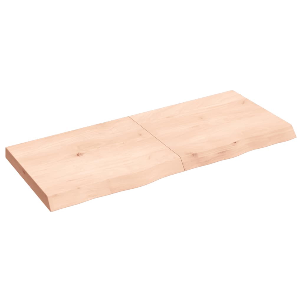 Ripiano a Parete 120x50x(2-6) cm Massello Rovere Non Trattato - homemem39