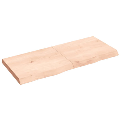 Ripiano a Parete 120x50x(2-6) cm Massello Rovere Non Trattato - homemem39