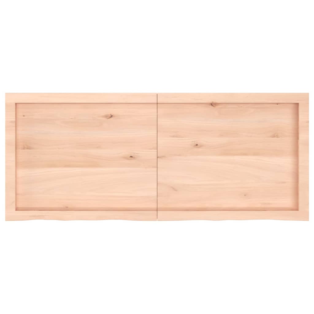 Ripiano a Parete 120x50x(2-6) cm Massello Rovere Non Trattato - homemem39