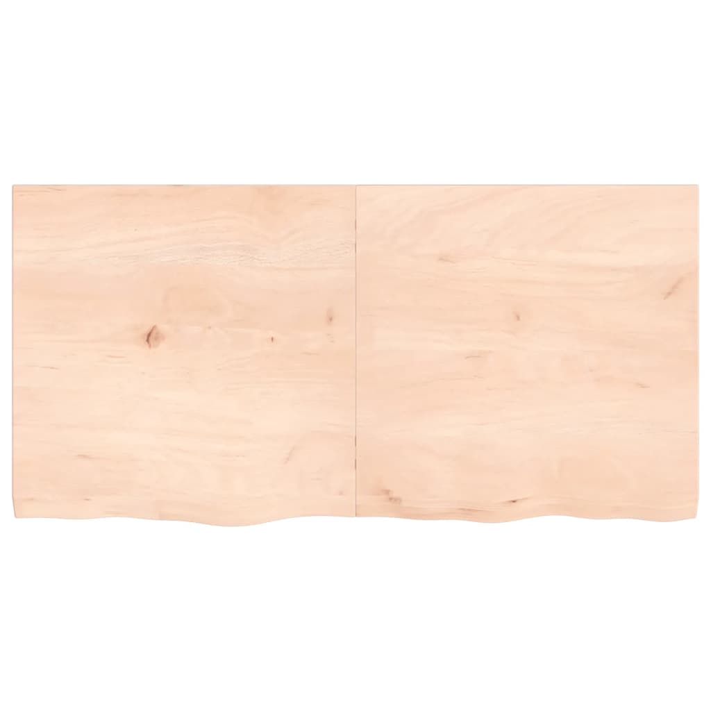 Ripiano a Parete 120x60x(2-4) cm Massello Rovere Non Trattato - homemem39