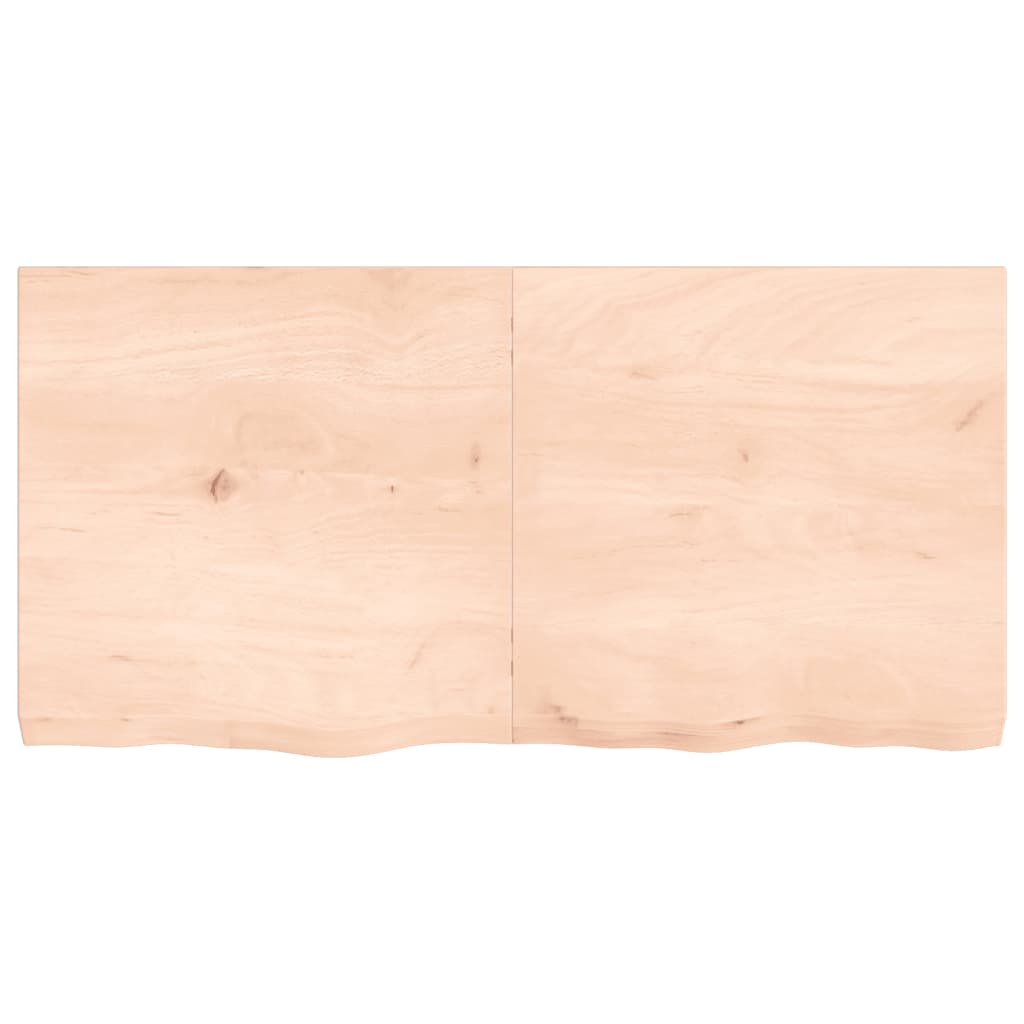 Ripiano a Parete 120x60x(2-6) cm Massello Rovere Non Trattato - homemem39