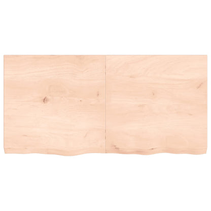 Ripiano a Parete 120x60x(2-6) cm Massello Rovere Non Trattato - homemem39