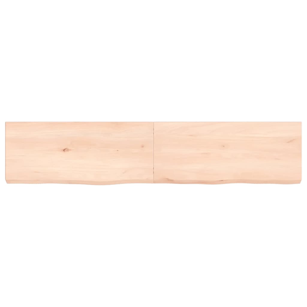 Ripiano a Parete 140x30x(2-6) cm Massello Rovere Non Trattato - homemem39