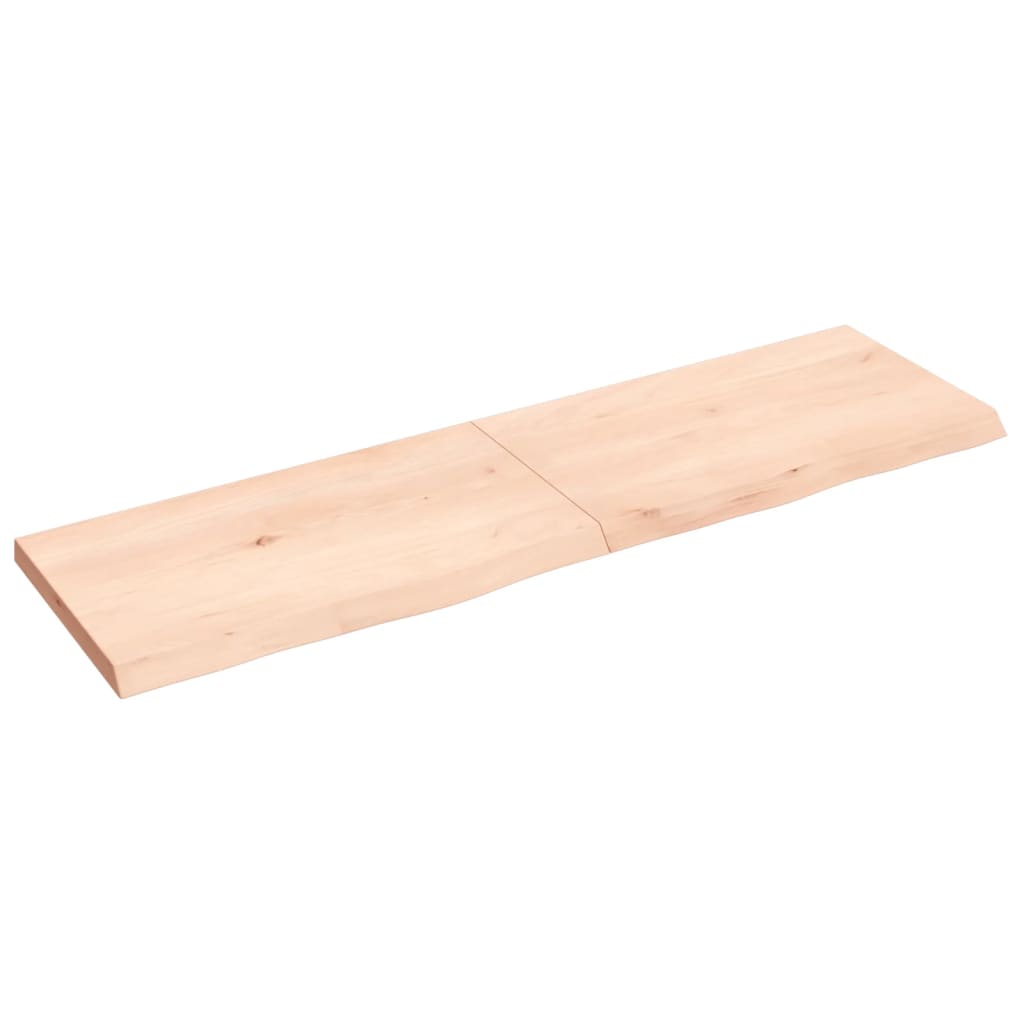 Ripiano a Parete 140x40x(2-4) cm Massello Rovere Non Trattato - homemem39